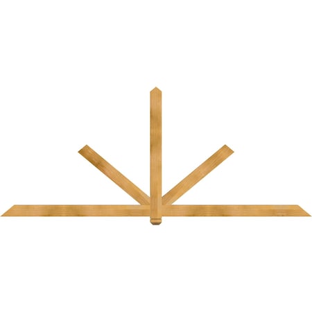 Ekena Millwork Kennewick Rough Sawn Timber Gable Bracket, Western Red Cedar, 108"W x 45"H x 2"D x 4"F, 10/12 Pitch GBW108X45X0204KEN00RWR